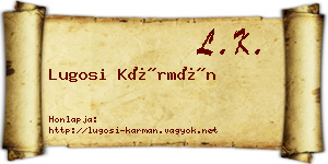 Lugosi Kármán névjegykártya